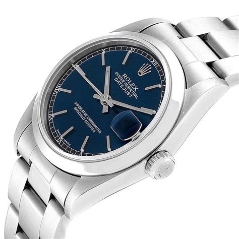 rolex lady datejust 31 blue dial|Rolex Datejust 31 oystersteel.